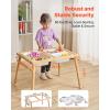 imageVEVOR Sensory Table Kids Sensory Table for Toddlers Kids Activity Desk with 3 Foldable Storage Bins ampamp Paper Roll Holder Wooden Toddler Activity Drawing Desk IndoorOutdoor Play Sand and WaterPaper Roll Holder