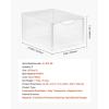 imageVEVOR Shoe Storage Boxes 12 Pack Clear Stackable Shoe Boxes Storage Organizers with Magnetic Door Fit up to US Size 13 Plastic Sneaker Containers for High Heels Boots and Hats Transparent White6 pack