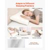 imageVEVOR Sleeping Queen Size Luxury Quality Hotel Pillow with Memory Foam Fill Supportive ampamp Adjustable Includes Natural Firber Pillowcase Bedding for Back Stomach and Side Sleepers WhiteWhite Original Down Filling