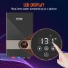 imageVEVOR Tankless Electric Water Heater 27kW Instant Hot Water Heater Under Sink On Demand for Bathroom Kitchen Office with LCD Touch Screen Child Security LockSpaceSaving 240V Black18KW