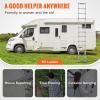 imageVEVOR Telescoping Ladder 203FT Aluminum Lightweight Extension Ladder MultiButton Retraction Collapsible Ladder 375 LBS Capacity with NonSlip Feet Portable Compact Ladders for Home RV Loft125 Feet