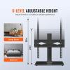imageVEVOR Universal TV Mount for 3255 inch TVs Height Adjustable Swivel Stand with Tempered Glass Base for Bedroom Living Room3255inch