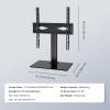 imageVEVOR Universal TV Mount for 3255 inch TVs Height Adjustable Swivel Stand with Tempered Glass Base for Bedroom Living Room3255inch