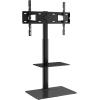 imageVEVOR Universal TV Mount for 3255 inch TVs Height Adjustable Swivel Stand with Tempered Glass Base for Bedroom Living Room3265inch