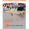 imageVEVOR Wall Mounted Folding Table 315quot x 236quot Wall Mount Drop Leaf Table Floating Desk with Iron Bracket for Small Spaces Home Office Dining Laundry Room Kitchen Bar WhiteWooden 315 x 2362