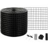 imageVEVOR 8in x 98ft Solar Panel Bird Guard PVC Coated Wire Mesh Roll Kit with 100pcs FastenersCritter FencePigeon Proofing Black6in x 50ft with 50pcs Fasteners 50pcs Tie Wires