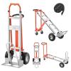 imageVEVOR Aluminum Truck 2 in 1 800 lbs Load Capacity Heavy Duty Industrial Convertible Folding Hand Truck and Dolly Utility Cart Converts from Hand Truck to Platform Cart with Rubber Wheels1000LBS4 in 1new