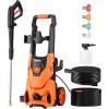 imageVEVOR Electric Pressure Washer Max 4500 PSI and 32 GPM with Pressure Adjustment High Power Pressure Cleaning Machine with 4 Quick Connect Nozzles for CarsFencesDrivewaysPatiosHome Cleaning4200 PSI