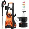 imageVEVOR Electric Pressure Washer Max 4500 PSI and 32 GPM with Pressure Adjustment High Power Pressure Cleaning Machine with 4 Quick Connect Nozzles for CarsFencesDrivewaysPatiosHome Cleaning4500 PSI