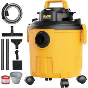 imageVEVOR 26 Gallon 25 Peak HP Wet and Dry Shop Vac Portable Shop Vacuum and Blower 3in1 with Filter Hose and Attachments for Home and Car Cleaning BlackYellow5 Gallon