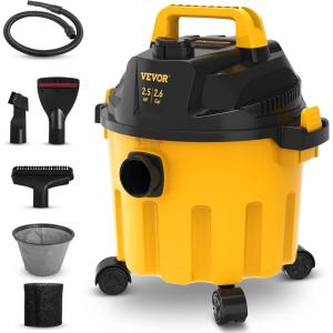 imageVEVOR 26 Gallon 25 Peak HP Wet and Dry Shop Vac Portable Shop Vacuum and Blower 3in1 with Filter Hose and Attachments for Home and Car Cleaning BlackYellow26 Gallon