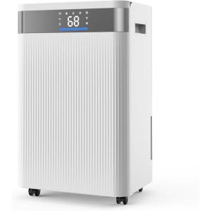 imageVEVOR 30 Pints Dehumidifier for Home ampamp Basement 1500 SqFt Large CoverageDrain Hose for Commercial ampamp Industrial Use Smart Humidity Control Low Noise for Large Rooms Warehouses Bedrooms ampamp Storage52 Pints