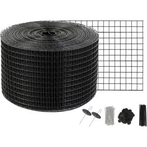 imageVEVOR 8in x 98ft Solar Panel Bird Guard PVC Coated Wire Mesh Roll Kit with 100pcs FastenersCritter FencePigeon Proofing Black8in x 98ft with 100pcs Fasteners  50pcs Tie Wires