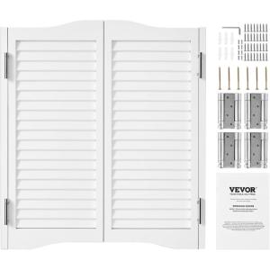 imageVEVOR Double Saloon Swinging Doors 32quot W x 42quot H Arched Top Interior Swinging Cafe Doors Pine Wood with Hinges ampamp Hardware Kit Easy to Install for Hallway Kitchen Bar Pub Entrance Log Color36 W x 36 H