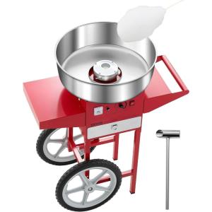 imageVEVOR Electric Cotton Candy Machine 1000W Commercial Candy Floss Maker with 205 in Stainless Steel Bowl Sugar Scoop and Drawer Easy Home Use Perfect for Kids Birthday Family Party PinkRed
