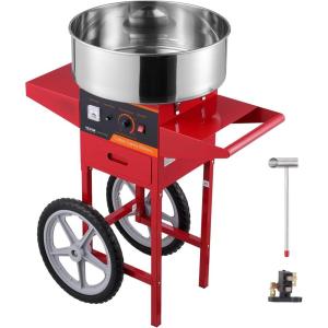 imageVEVOR Electric Cotton Candy Machine 1000W Commercial Floss Maker wStainless Steel Bowl Sugar Scoop and Drawer Perfect for Home Carnival Kids Birthday Family Party PinkRed