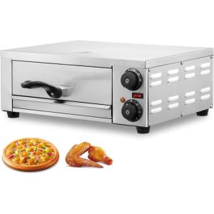 imageVEVOR Electric Pizza Oven for Countertops 12inch 1500W with Temp Control ampamp 060 Min Timer Even Baking Technology ampamp Easy Clean Crumb Tray Ideal for Both Commercial ampamp Home Kitchens12 Inch Single Layer Pizza Oven