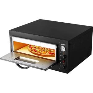imageVEVOR Electric Pizza Oven for Countertops 12inch 1500W with Temp Control ampamp 060 Min Timer Even Baking Technology ampamp Easy Clean Crumb Tray Ideal for Both Commercial ampamp Home Kitchens24 Inch Single Layer Pizza Oven