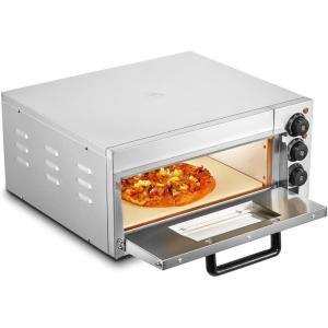 imageVEVOR Electric Pizza Oven for Countertops 12inch 1500W with Temp Control ampamp 060 Min Timer Even Baking Technology ampamp Easy Clean Crumb Tray Ideal for Both Commercial ampamp Home Kitchens16 Inch Single Layer Pizza Oven