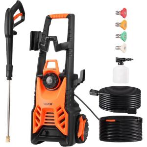 imageVEVOR Electric Pressure Washer Max 4500 PSI and 32 GPM with Pressure Adjustment High Power Pressure Cleaning Machine with 4 Quick Connect Nozzles for CarsFencesDrivewaysPatiosHome Cleaning4500 PSI with Pressure Adjustment