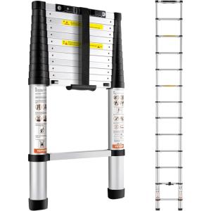 imageVEVOR Telescoping Ladder 203FT Aluminum Lightweight Extension Ladder MultiButton Retraction Collapsible Ladder 375 LBS Capacity with NonSlip Feet Portable Compact Ladders for Home RV Loft125 Ft