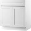 imageVEVOR White Shaker Base Cabinet with Drawer 36Inch Unassembled Drawer Base Cabinet 36quot W x 24quot D x 345quot H Ready to Assemble Cabinet with SoftClose Doors and Adjustable Shelf for Home Office36W Base Cabinet