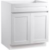 imageVEVOR White Shaker Base Cabinet with Drawer 36Inch Unassembled Drawer Base Cabinet 36quot W x 24quot D x 345quot H Ready to Assemble Cabinet with SoftClose Doors and Adjustable Shelf for Home Office30W Sink Base Cabinet