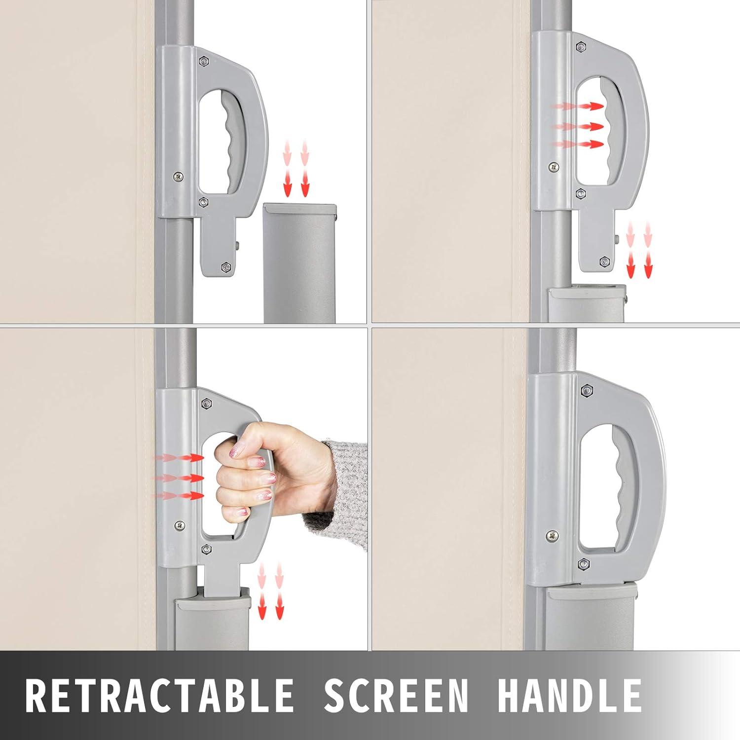 imageVEVOR Retractable Side Awning UV 50 71x 236 Full Aluminum RustProof Patio Sunshine Screen 280 g Thicken Privacy Divider ampamp Wind Screen for Courtyard Balcony Roof Terraces and Pools BlackBeige