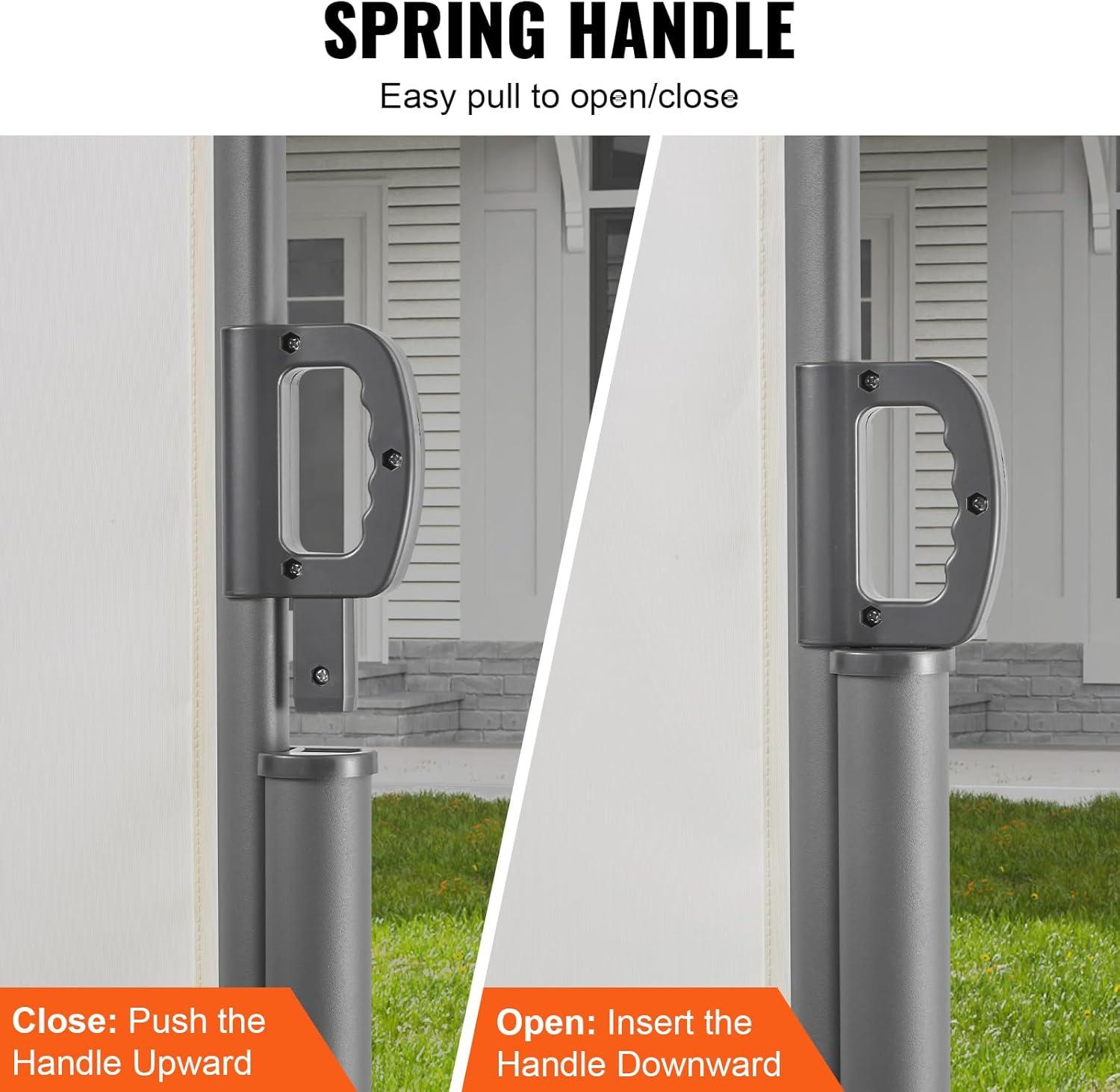 imageVEVOR Retractable Side Awning UV 50 71x 236 Full Aluminum RustProof Patio Sunshine Screen 280 g Thicken Privacy Divider ampamp Wind Screen for Courtyard Balcony Roof Terraces and Pools BlackBeige