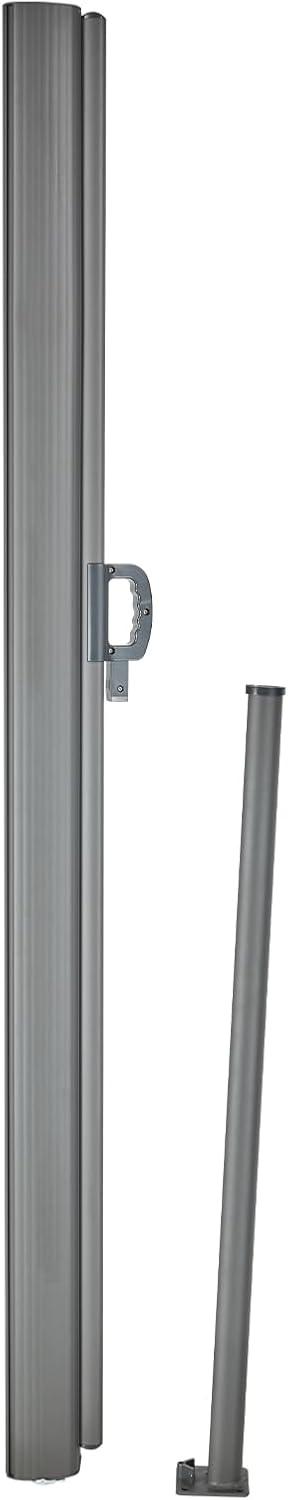imageVEVOR Retractable Side Awning UV 50 71x 236 Full Aluminum RustProof Patio Sunshine Screen 280 g Thicken Privacy Divider ampamp Wind Screen for Courtyard Balcony Roof Terraces and Pools BlackGray