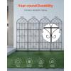 imageVEVOR 60 x 15 in Rustproof Metal Garden Flower Trellis Outdoor Climbing Rose ampamp Cucumber Support Decorative Tall Clematis Trellis for Courtyards ampamp Lawns71Hx 20W
