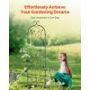 imageVEVOR 60 x 15 in Rustproof Metal Garden Flower Trellis Outdoor Climbing Rose ampamp Cucumber Support Decorative Tall Clematis Trellis for Courtyards ampamp Lawns60H x 15W