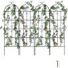 imageVEVOR 60 x 15 in Rustproof Metal Garden Flower Trellis Outdoor Climbing Rose ampamp Cucumber Support Decorative Tall Clematis Trellis for Courtyards ampamp Lawns71Hx 20W