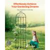 imageVEVOR 60 x 15 in Rustproof Metal Garden Flower Trellis Outdoor Climbing Rose ampamp Cucumber Support Decorative Tall Clematis Trellis for Courtyards ampamp Lawns87H x 20W