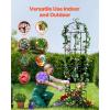 imageVEVOR 60 x 15 in Rustproof Metal Garden Flower Trellis Outdoor Climbing Rose ampamp Cucumber Support Decorative Tall Clematis Trellis for Courtyards ampamp Lawns87H x 20W