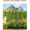 imageVEVOR 60 x 15 in Rustproof Metal Garden Flower Trellis Outdoor Climbing Rose ampamp Cucumber Support Decorative Tall Clematis Trellis for Courtyards ampamp Lawns71Hx 20W