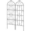 imageVEVOR 60 x 15 in Rustproof Metal Garden Flower Trellis Outdoor Climbing Rose ampamp Cucumber Support Decorative Tall Clematis Trellis for Courtyards ampamp Lawns71Hx 20W