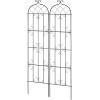 imageVEVOR 60 x 15 in Rustproof Metal Garden Flower Trellis Outdoor Climbing Rose ampamp Cucumber Support Decorative Tall Clematis Trellis for Courtyards ampamp Lawns87H x 20W