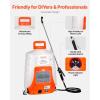 imageVEVOR Battery Powered Backpack Sprayer 4 Gallons Electric Lawn Sprayer with 8 Nozzles ampamp 2 Telescopic Wands 90PSI Adjustable Pressure 46 Hour Runtime Yard Sprayers for Lawn and Garden