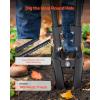 imageVEVOR Post Hole Digger Heavy Duty Post Hole Digger with Carbon Steel Handle Manual Hole Digger with Scale Markings and Metal Blade Post Hole Digger Tool for Digging Gardening Outdoors 575InchCarbon Steel