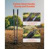 imageVEVOR Post Hole Digger Heavy Duty Post Hole Digger with Carbon Steel Handle Manual Hole Digger with Scale Markings and Metal Blade Post Hole Digger Tool for Digging Gardening Outdoors 575InchCarbon Steel