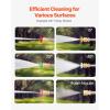 imageVEVOR Pressure Washer Telescoping Wand 24 ft 4000 psi Telescopic Spray Wand with Power Washer Extension Wands Gutter Cleaner Brush Head Pivoting Coupler 7 Spray Nozzles and Support Harness24FT with Brush Head