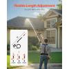imageVEVOR Pressure Washer Telescoping Wand 24 ft 4000 psi Telescopic Spray Wand with Power Washer Extension Wands Gutter Cleaner Brush Head Pivoting Coupler 7 Spray Nozzles and Support Harness24FT with Brush Head