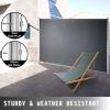 imageVEVOR Retractable Side Awning UV 50 71x 236 Full Aluminum RustProof Patio Sunshine Screen 280 g Thicken Privacy Divider ampamp Wind Screen for Courtyard Balcony Roof Terraces and Pools BlackBlack