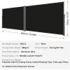 imageVEVOR Retractable Side Awning UV 50 71x 236 Full Aluminum RustProof Patio Sunshine Screen 280 g Thicken Privacy Divider ampamp Wind Screen for Courtyard Balcony Roof Terraces and Pools BlackBlack