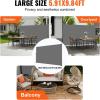 imageVEVOR Retractable Side Awning UV 50 71x 236 Full Aluminum RustProof Patio Sunshine Screen 280 g Thicken Privacy Divider ampamp Wind Screen for Courtyard Balcony Roof Terraces and Pools BlackGray