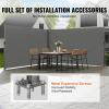 imageVEVOR Retractable Side Awning UV 50 71x 236 Full Aluminum RustProof Patio Sunshine Screen 280 g Thicken Privacy Divider ampamp Wind Screen for Courtyard Balcony Roof Terraces and Pools BlackGray