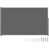 imageVEVOR Retractable Side Awning UV 50 71x 236 Full Aluminum RustProof Patio Sunshine Screen 280 g Thicken Privacy Divider ampamp Wind Screen for Courtyard Balcony Roof Terraces and Pools BlackGray
