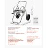 imageVEVOR Hose Reel Cart 200300 ft HighPressure Garden Hose Cart Hoses Reel Carts with Two Wheels Handle ampamp HeavyDuty Mesh Storage Basket Portable Hoses Reels for Garden Watering Car Washing