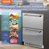 imageVEVOR 24Inch Outdoor Beverage Refrigerator 150 QT Builtin Drink Fridge 056 kWhDay EnergyEfficient Cooler with 304 Stainless Steel Door Holds 180 Cans for Outdoor Kitchen Home Bar PatioFreezer  Cool Drawer Refrigerator